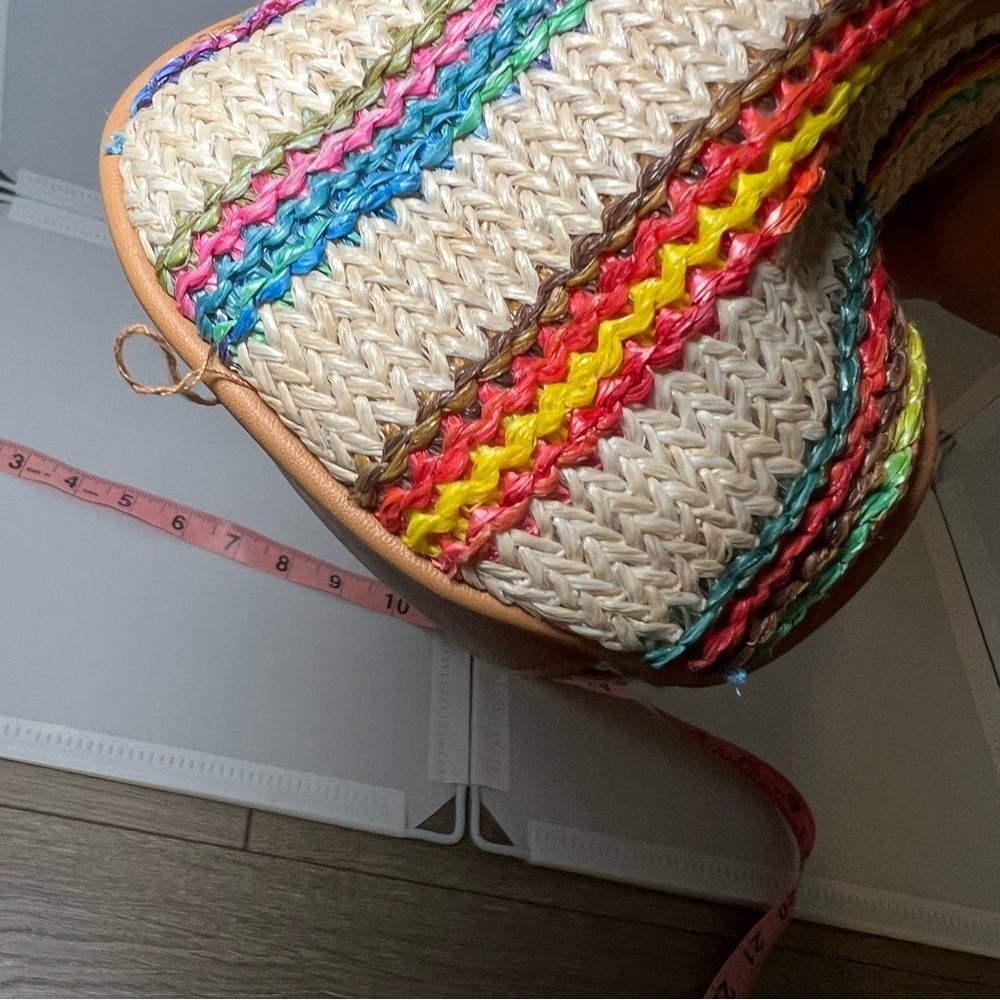 Rosetti Multicolored Woven With Pleather Trim Shoulder Bag Handbag - Picture 6 of 9